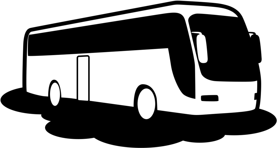 Bus Black And White Png (1000x577)