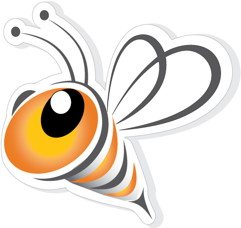 Buzzing Bee Clipart - Bee Buzz (500x500)