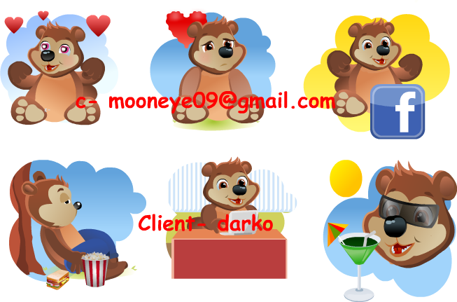Vector Cartoon Of Bear - Facebook Linkedin (653x431)