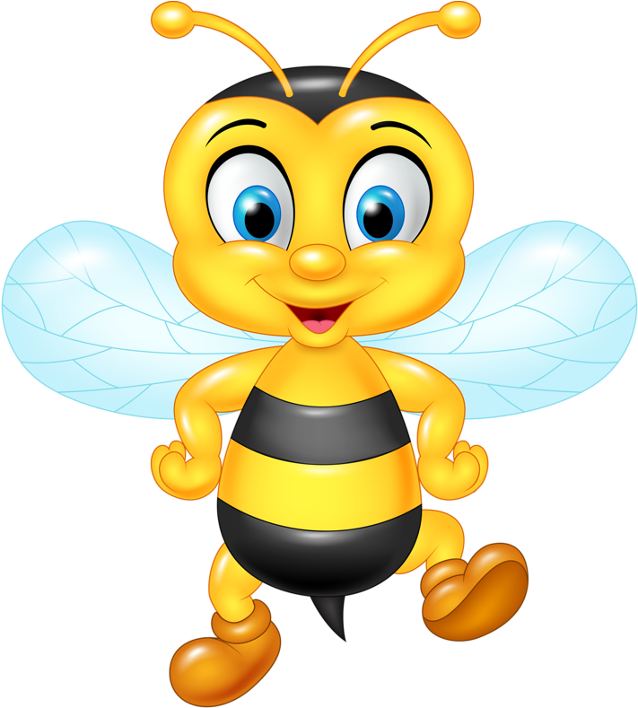 Soloveika - Bee Cartoon Vector (744x800)