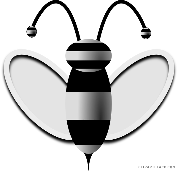 Honey Bee Animal Free Black White Clipart Images Clipartblack - Clip Art (600x578)