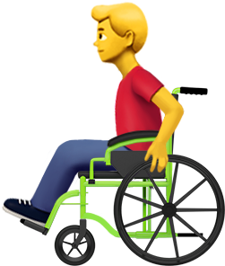 Woman In Manual Wheelchair And Man In Manual Wheelchair - Apple Disabled Emoji (320x320)