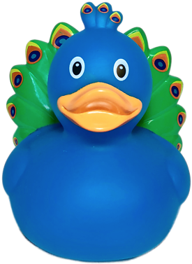 Peacock Rubber Duck By Lilalu - Bath Toy (400x400)