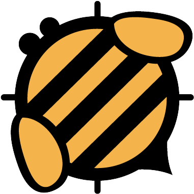 Honeybee - Ladybug Grasshopper Logo (421x421)