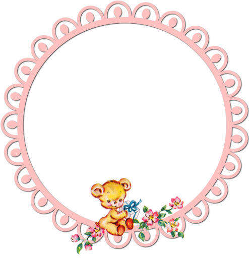 Vintage Frame Clip Art Baby 976370 - Pink Baby Vintage Frames (500x539)