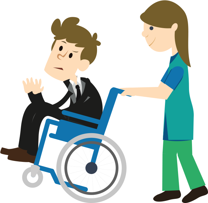 Man With Wheelchair Clipart Png (700x700)