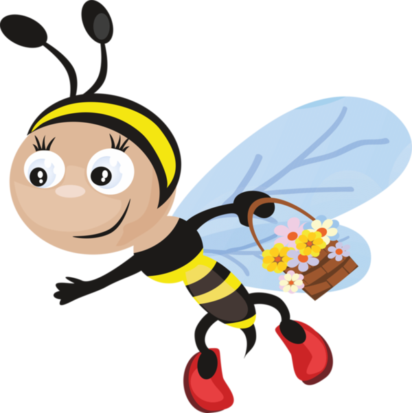 Bee Clipartart - Dressed Bee Clipart Transparent Background (600x602)