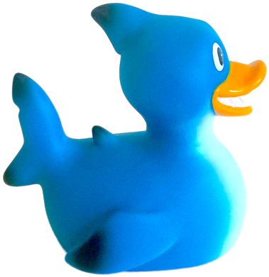 Finny Great White Shark Rubber Duck By Ducks In The - Great White Shark (500x500)