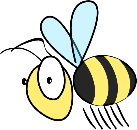 Bee Clip Art - Bee Black And White (600x526)