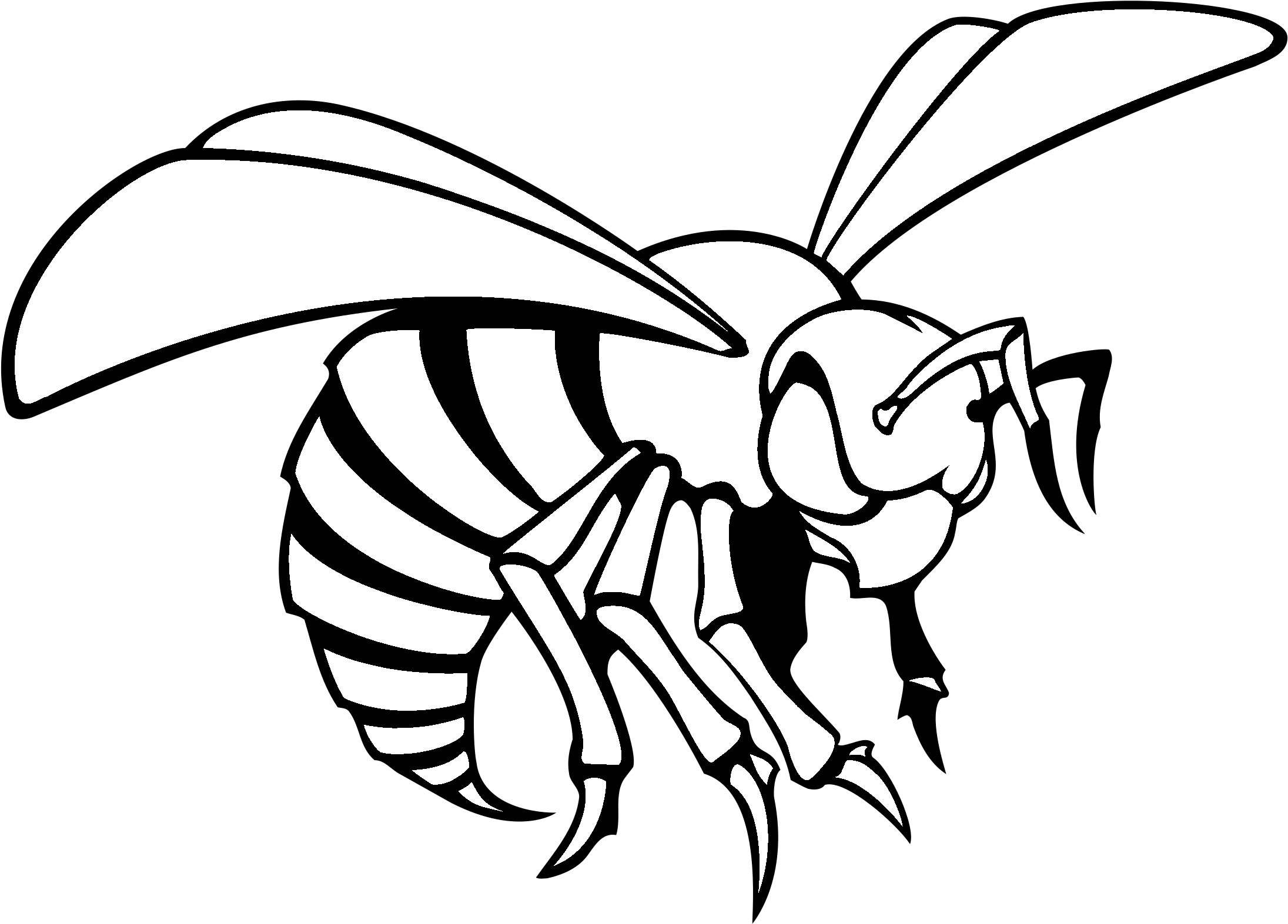 Alabama State Hornets Logo Black And White - Alabama State Hornets Football (2400x2400)