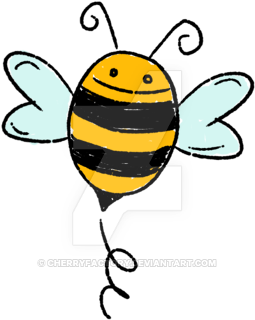 Cute Bee For Children By Cherryfactory On Deviantart - Cute Bee Drawing (400x470)