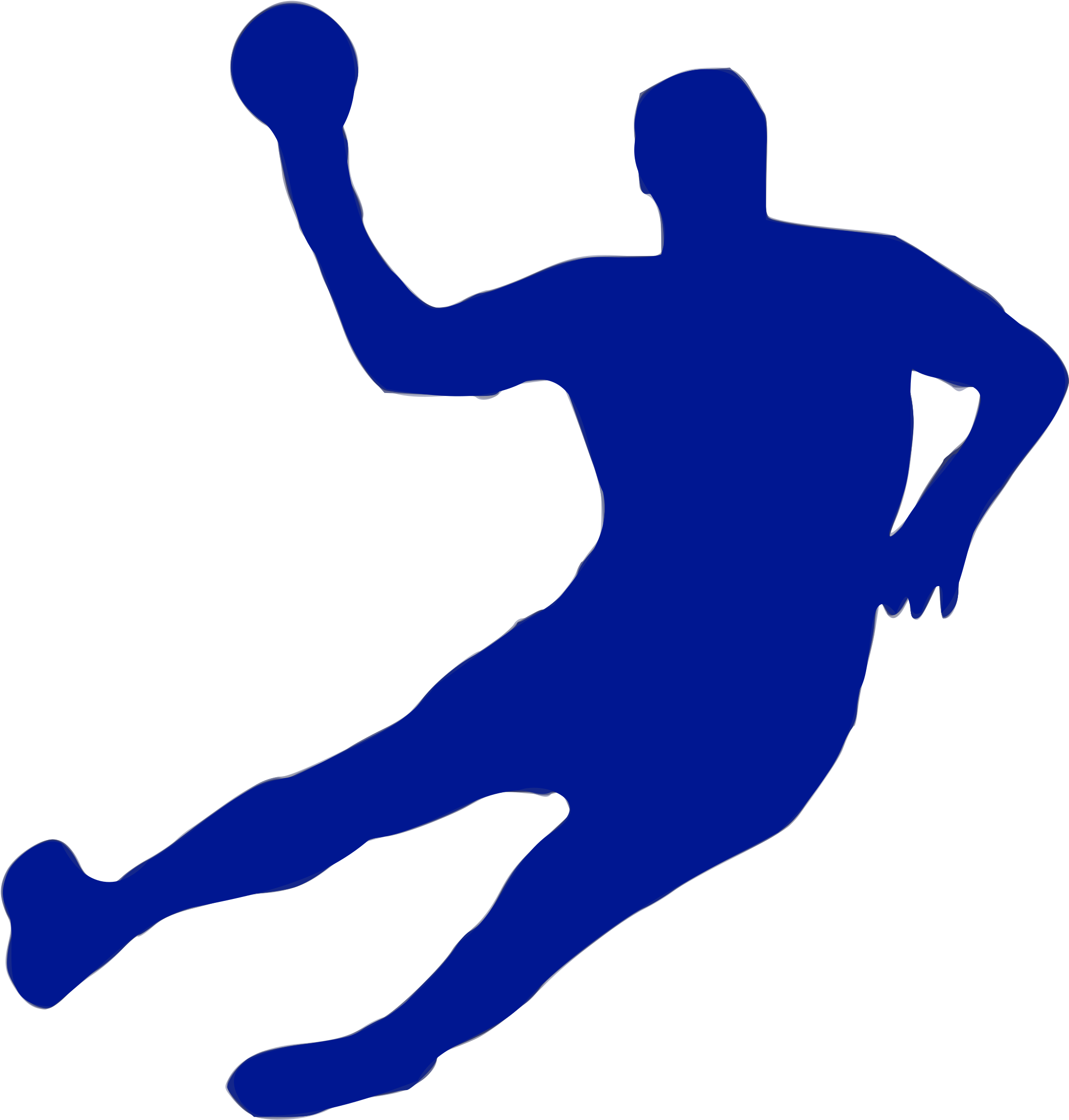 Silhouette Handball 09 - Handball (2339x2400)