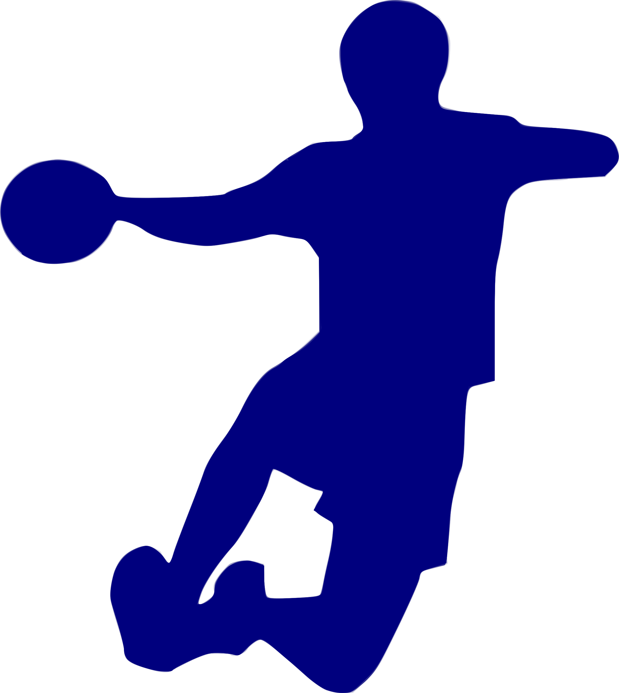Silhouette Handball 23 - Handball Icon (2143x2400)