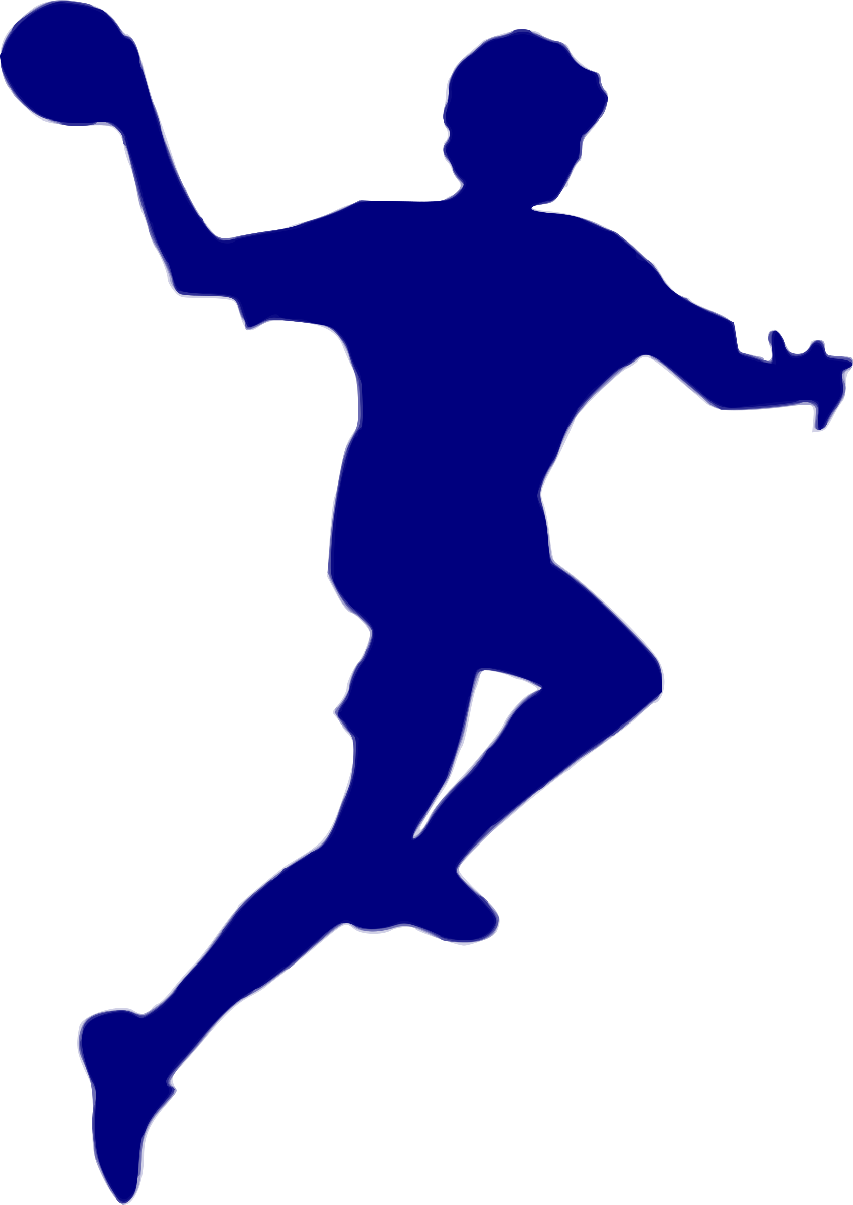 Silhouette Handball 24 - Handballeur Png (1700x2400)