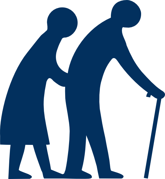 Elderly Silhouette Clip Art At Clker - Maintenance And Welfare Of Parents And Senior Citizens (552x598)