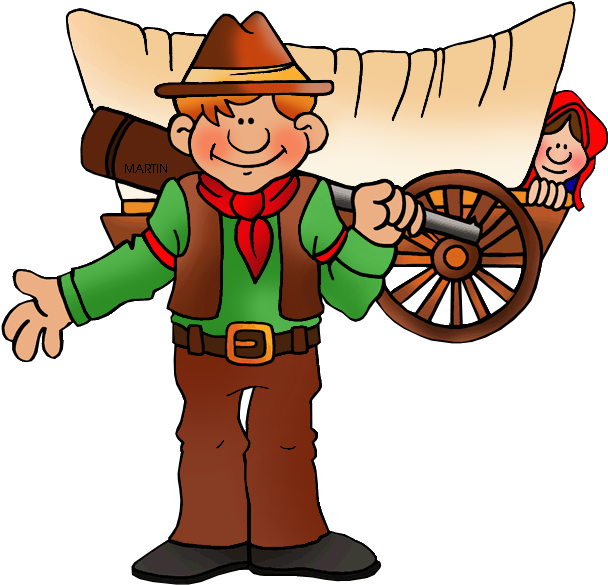 Inventors And Inventions Clip Art By Phillip Martin - Oregon Trail Clipart (648x623)