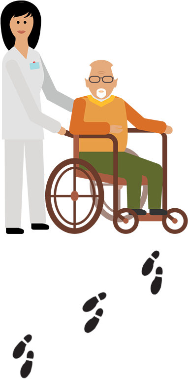 Illustration Of A Man In A Wheelchair - Wheelchair (400x800)