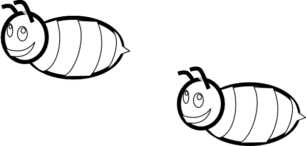 Bee Clipart Bee Wings - Bee With No Wings (600x287)