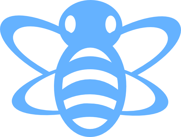 Blue Bee Clip Art At Clker Com Vector Clip Art Online - Bumble Bee Clip Art (600x455)