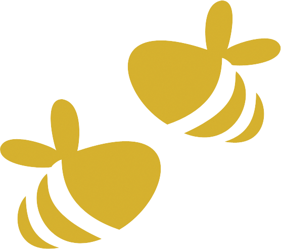 Honey Bee Silhouette - Honey Bee (556x492)