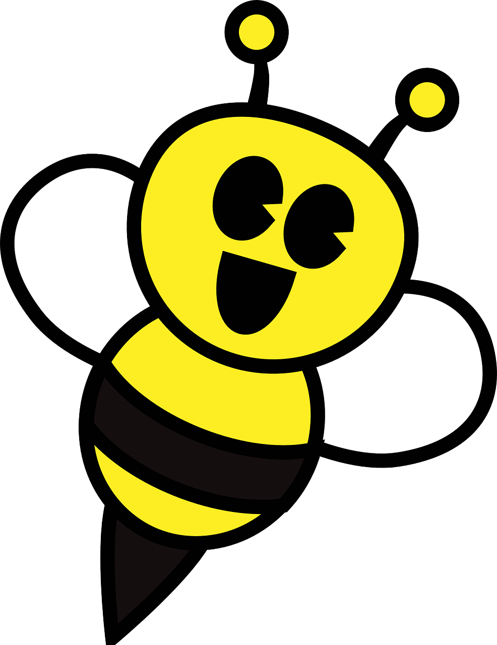 Free Bee - Cartoon Bumble Bee Png (1779x2336)