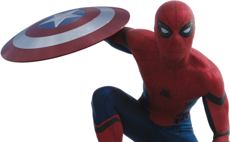 Ca Civil War Render By Yukizm - High Res Spiderman Civil War (1024x539)