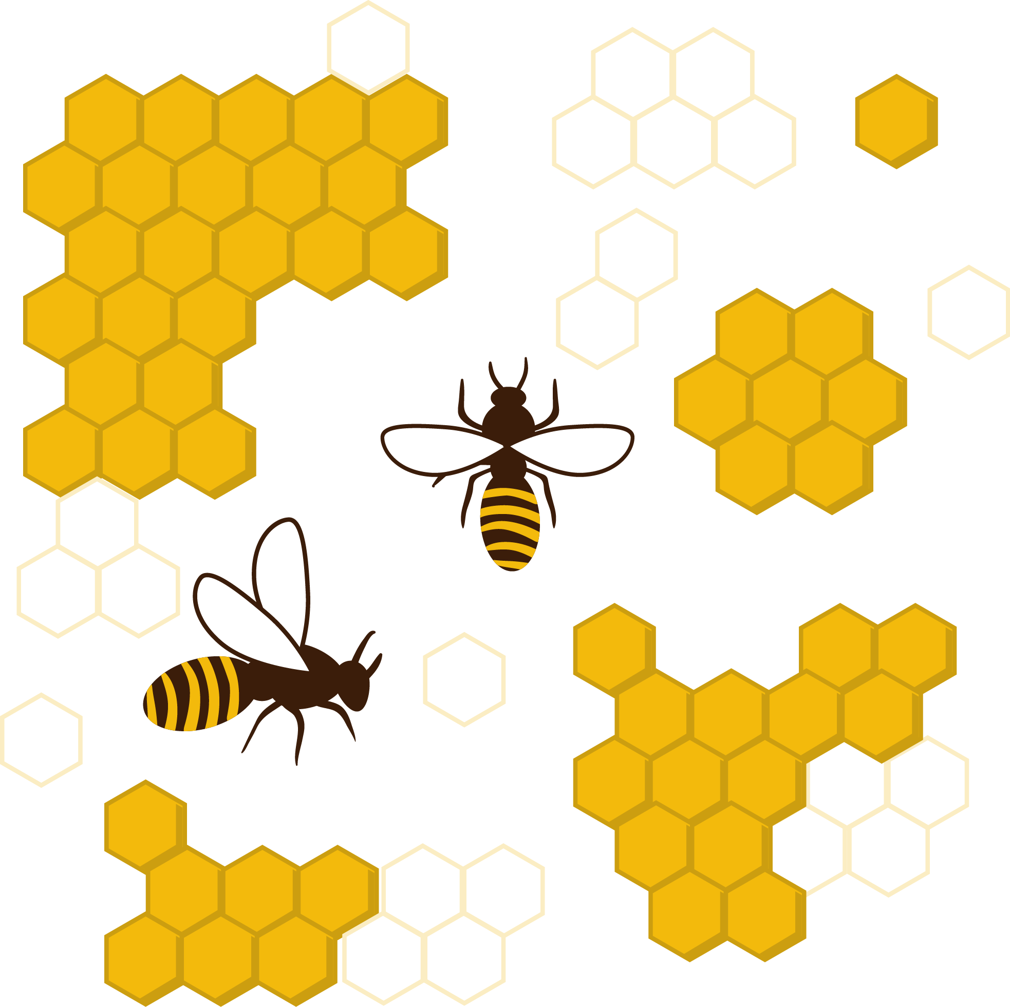 Honey Bee Honeycomb Insect Clip Art - Free Image Vector Bee (1966x1961)