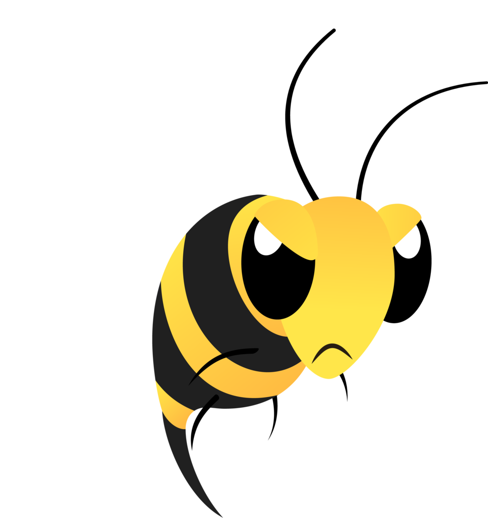 Angry Bee By Lahirien - Angry Bees Clipart (964x1024)