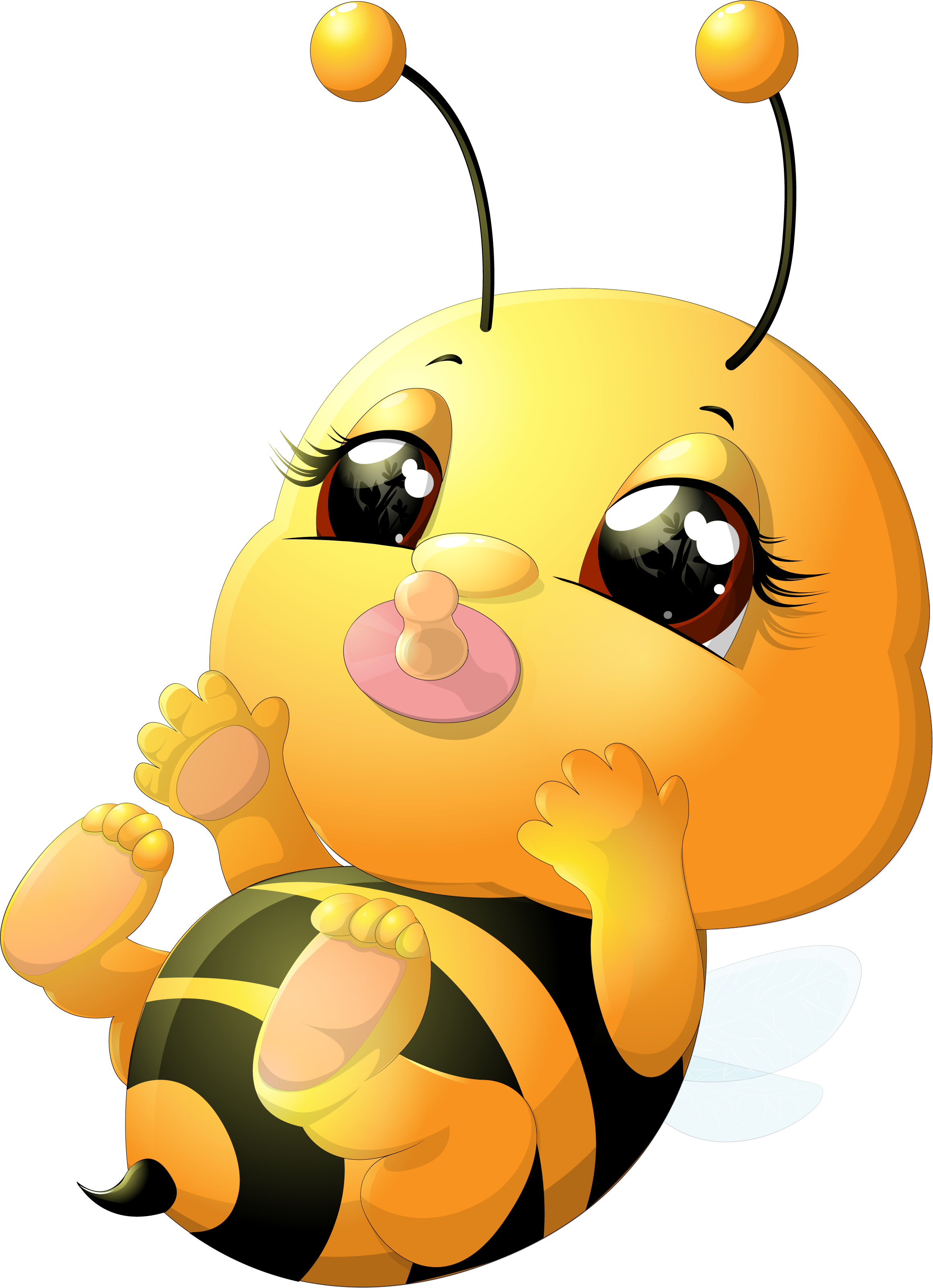 Beehive Honey Bee - Bumble Bee Cartoon Baby - (2321x3203) Png Clipart  Download