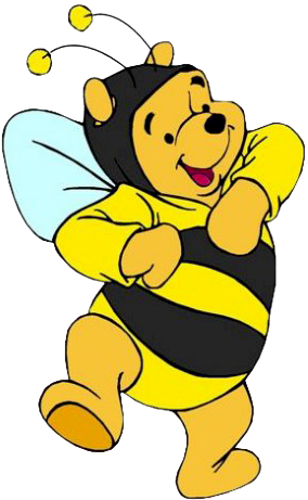 Pooh Dressed As Bee Clipart - Gif Winnie The Pooh Dancing (292x468)