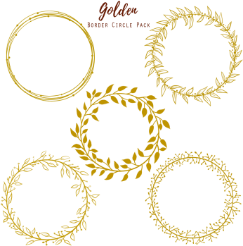 Golden Circle Wedding Frame, Golden Circle Wedding - Gold Circle Frame (360x360)
