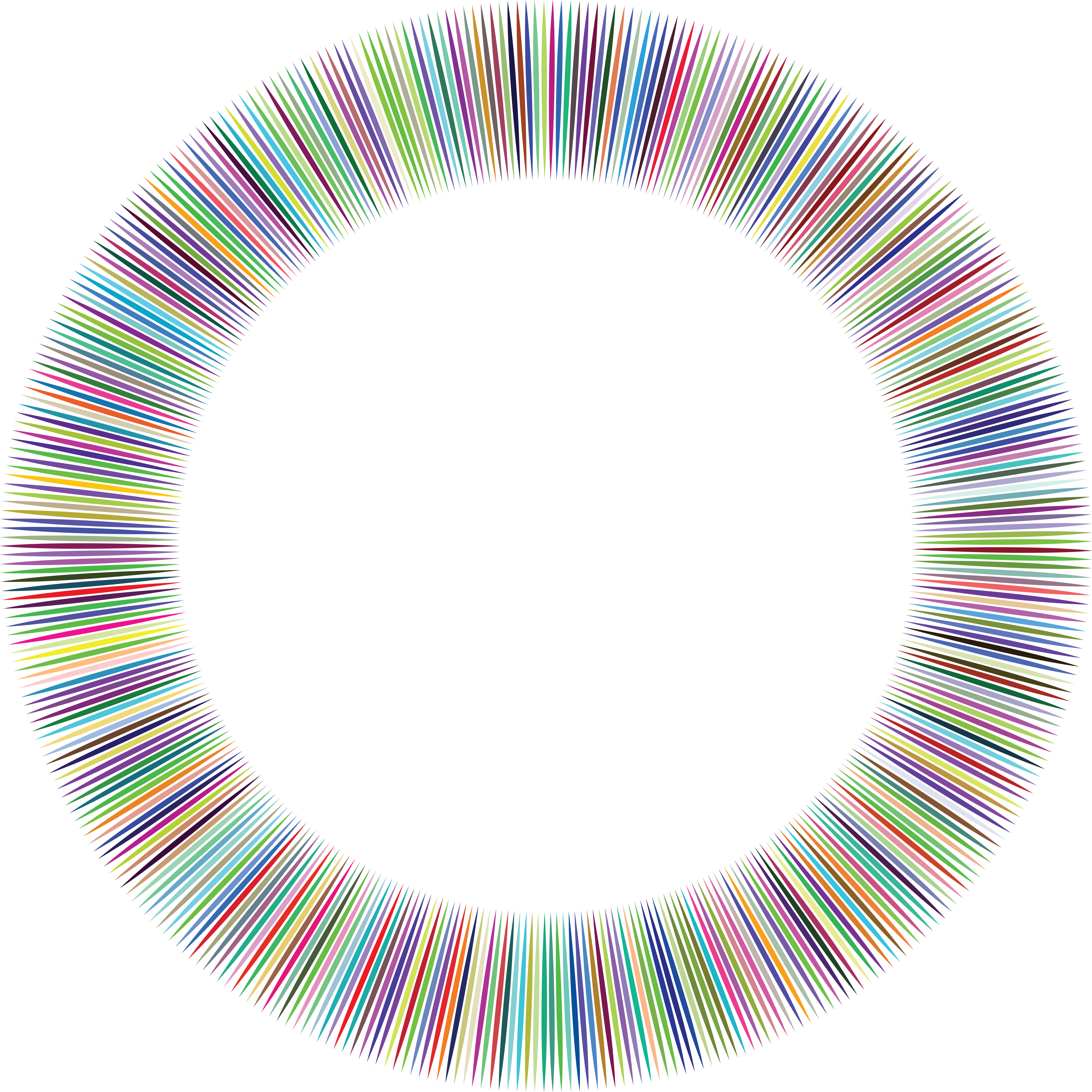 Free Clipart Of A Round Frame Made Of Colorful Lines - Portable Network Graphics (4000x4000)