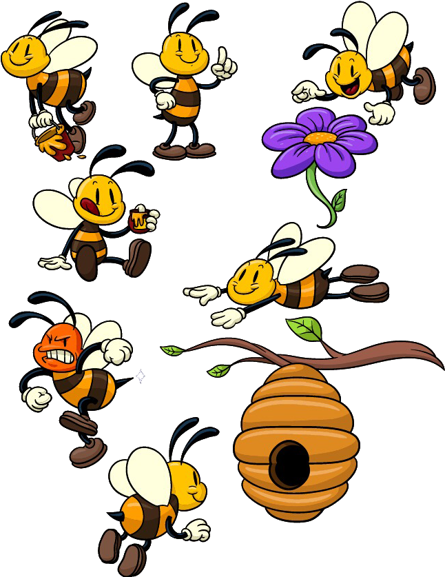 Beehive Hornet Cartoon - Bienenstock Comic (1085x1120)