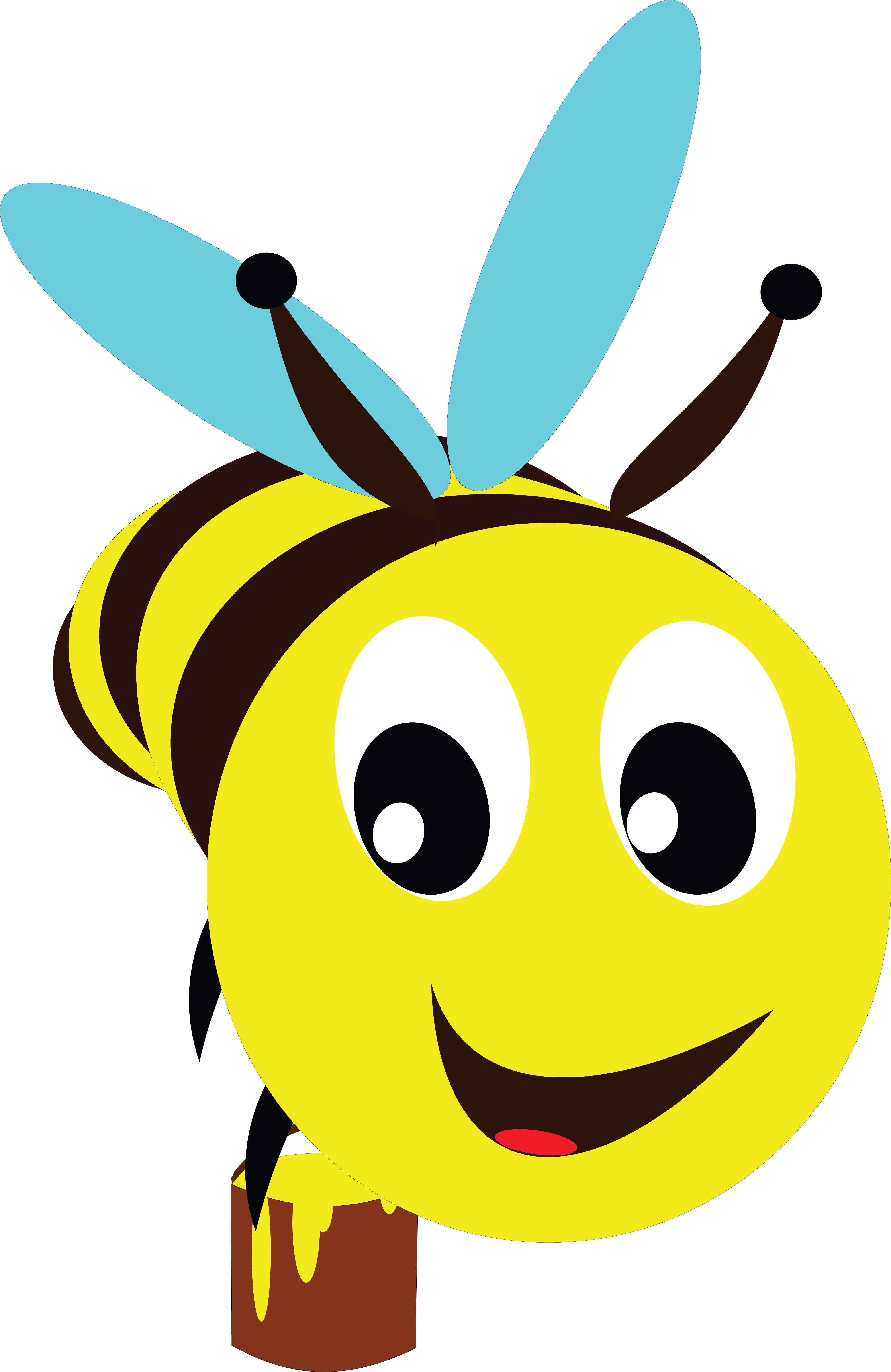 Free Clipart Of A Bee - กราฟฟิก เวคเตอร์ ผึ้ง (4000x6158)