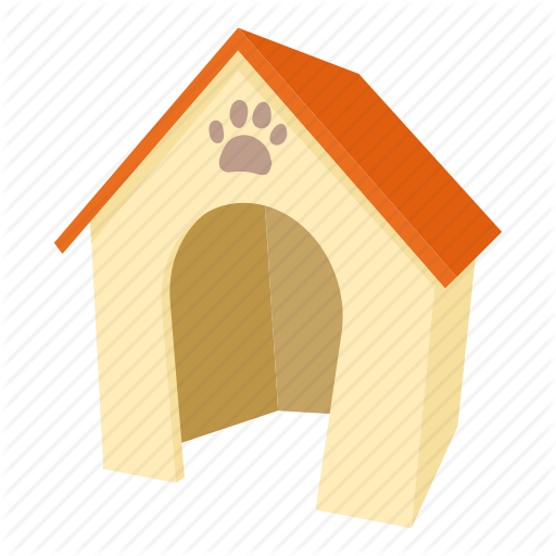 Cartoon, Dog, Dog House, Door, Home, Kennel, Pet Icon - Dog House Cartoon (512x512)