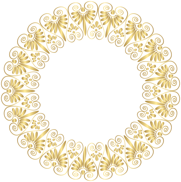 Gold Border Frame Png Clip Art - Gold Clip Art Borders C Ircle (598x600)
