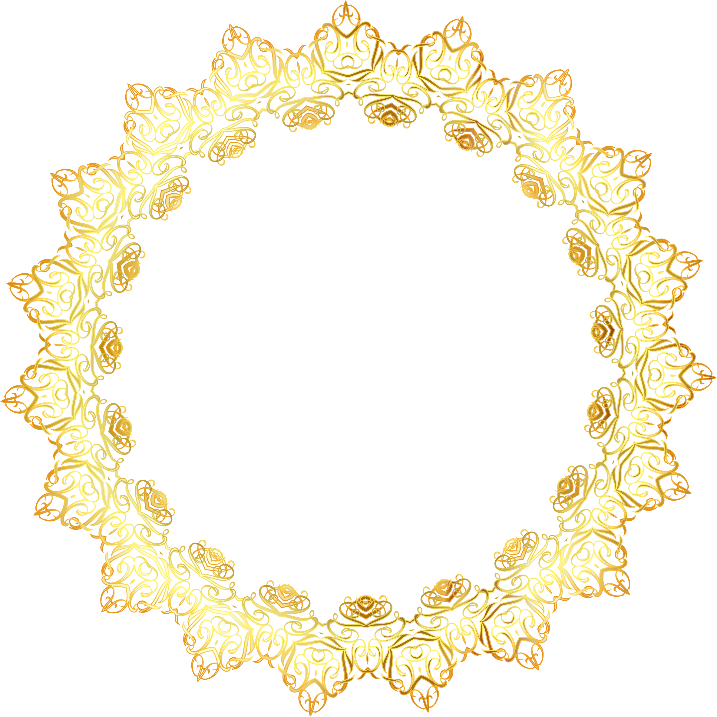Big Image - Elegant Gold Border Png (2368x2366)
