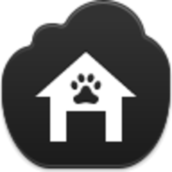 Dog House Silhouette - Icon (600x600)