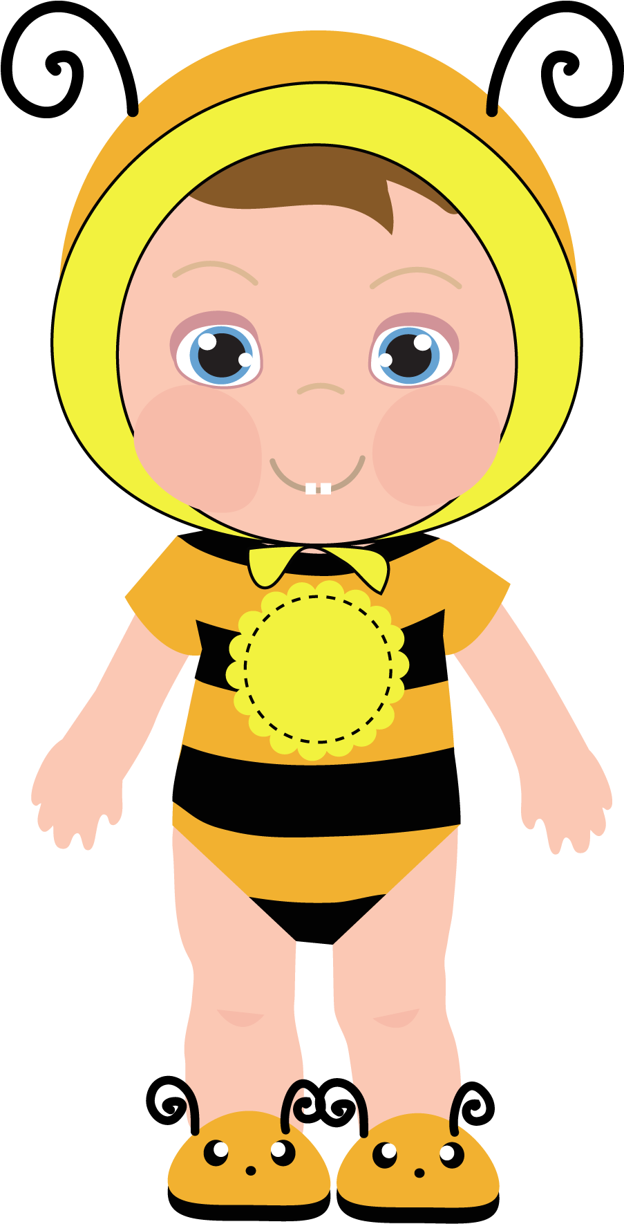 Baby Bee Clip Art Clipart - Clip Art (932x1804)
