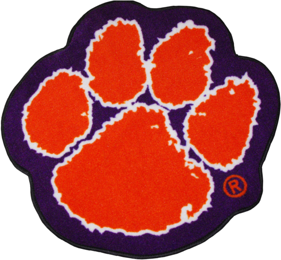 Clemson Tiger Paw Rug - My Team By Milliken Collegiate Clemson University Tigers (600x538)