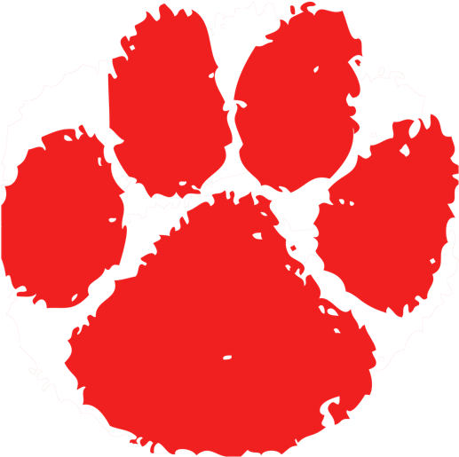 Red Tiger Paw Clipart - Fort Hamilton High School Logo (530x528)