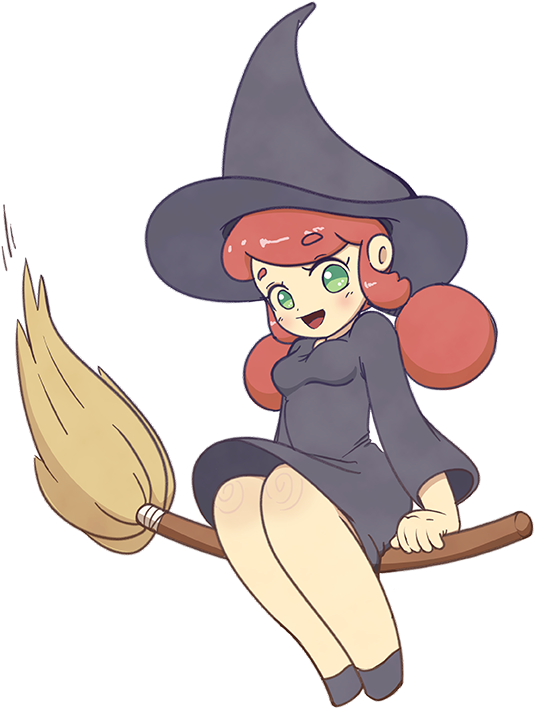Kawaii Witch Doodle By Christina - Cartoon (599x757)