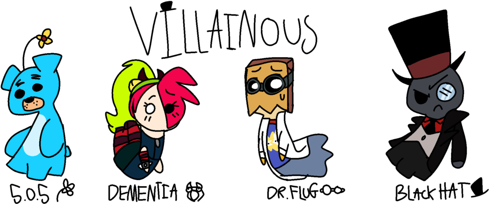 Kawaii Villainous Ghosts By Linavillain - Villainous Kawaii (1024x410)