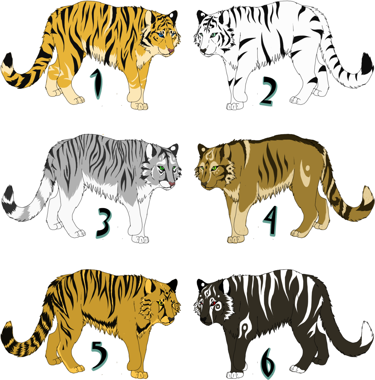 Adoptable Tigers - Siberian Tiger (1280x1365)