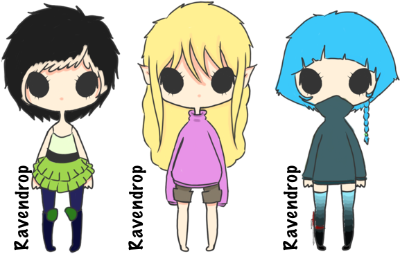 Kawaii Girls Adopts - Cartoon (700x580)