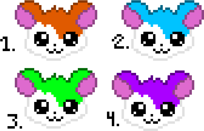 4 Kawaii Hamsters - Cartoon (1010x590)