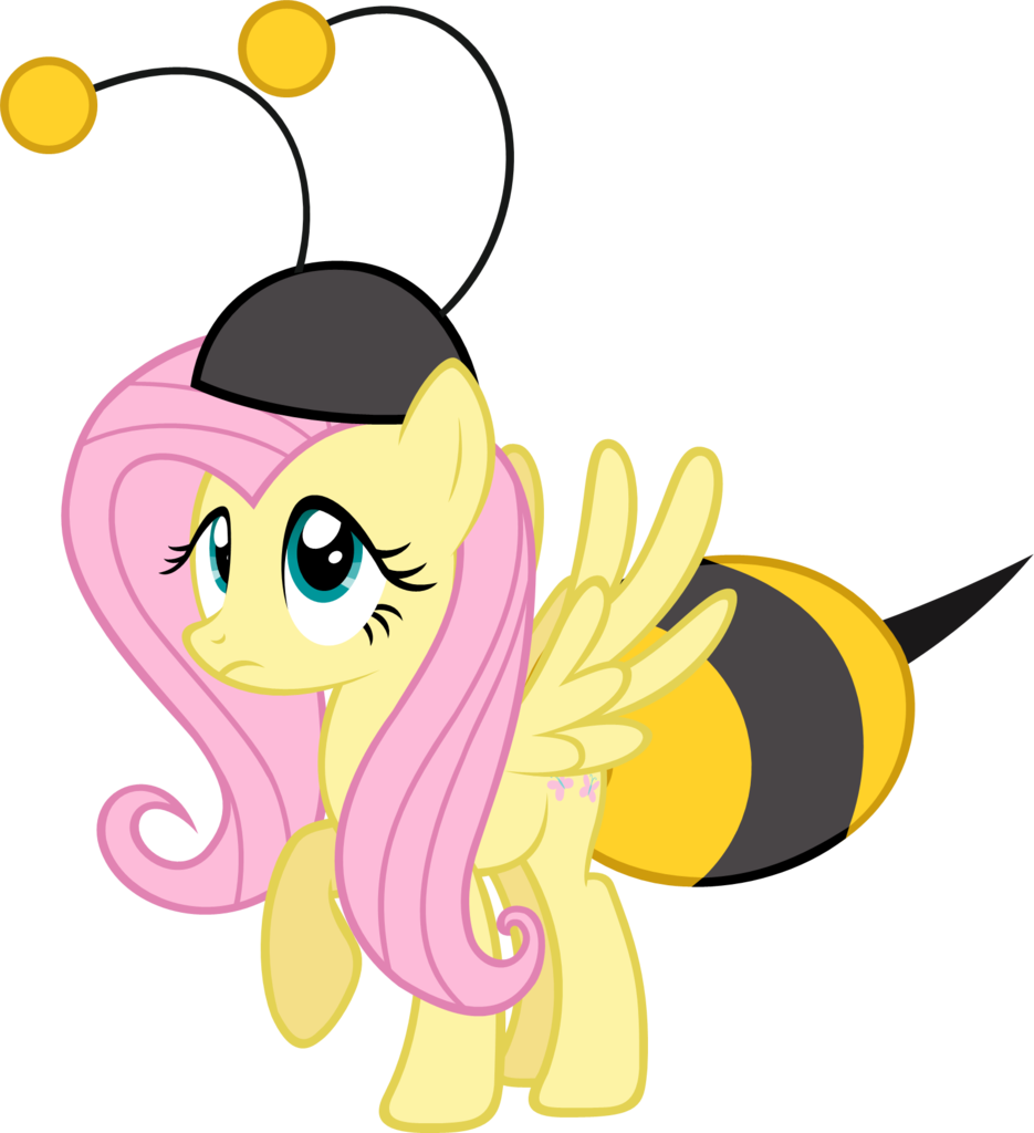 Zacatron94, Bee Costume, Flutterbee, Fluttershy, Frown, - Mlp Flutterbee (935x1024)