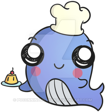 Kawaii Whale Chef For Print By Poccnnindustries - Art (1024x576)