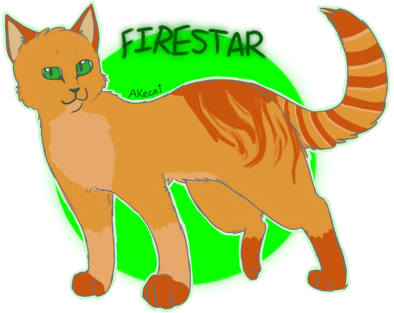 Firestar, Thunderclan Leader By Akecai - Cat Grabs Treat (1024x768)
