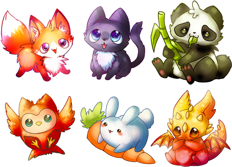 Kawaii Keychains By Michellescribbles - Cartoon (800x618)